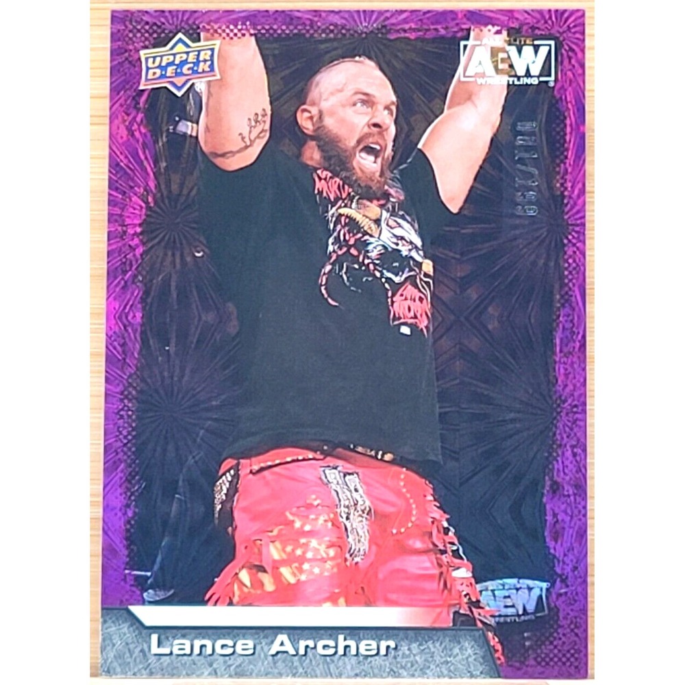 2022 UPPER DECK AEW LANCE ARCHER PURPLE PYRO #D/199
